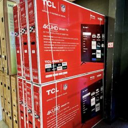 85 TV TCL smart 4K HD TV inbox $55 down on financing free delivery six month warranty
