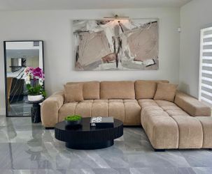 Taupe sectional cream Sofa New Modern