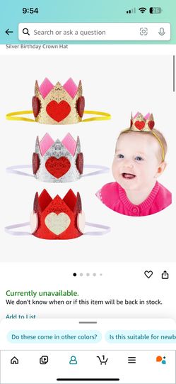 heart crowns baby girl