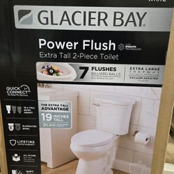 Glacier bay 19inch extra tall
height toilet power flush