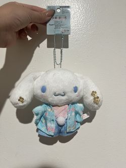 Japan Sanrio Cinnamoroll Mascot Holder Kimono Keychain