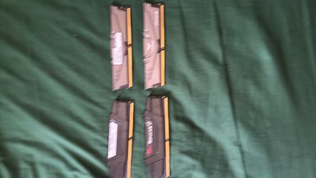 16gigs ddr4 T-force RAM plus 8gigs rip jaw