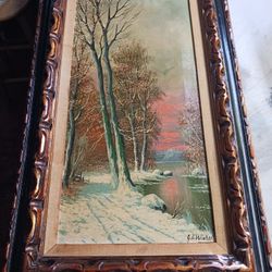PAINTING Vintage Original Oil Canvas 