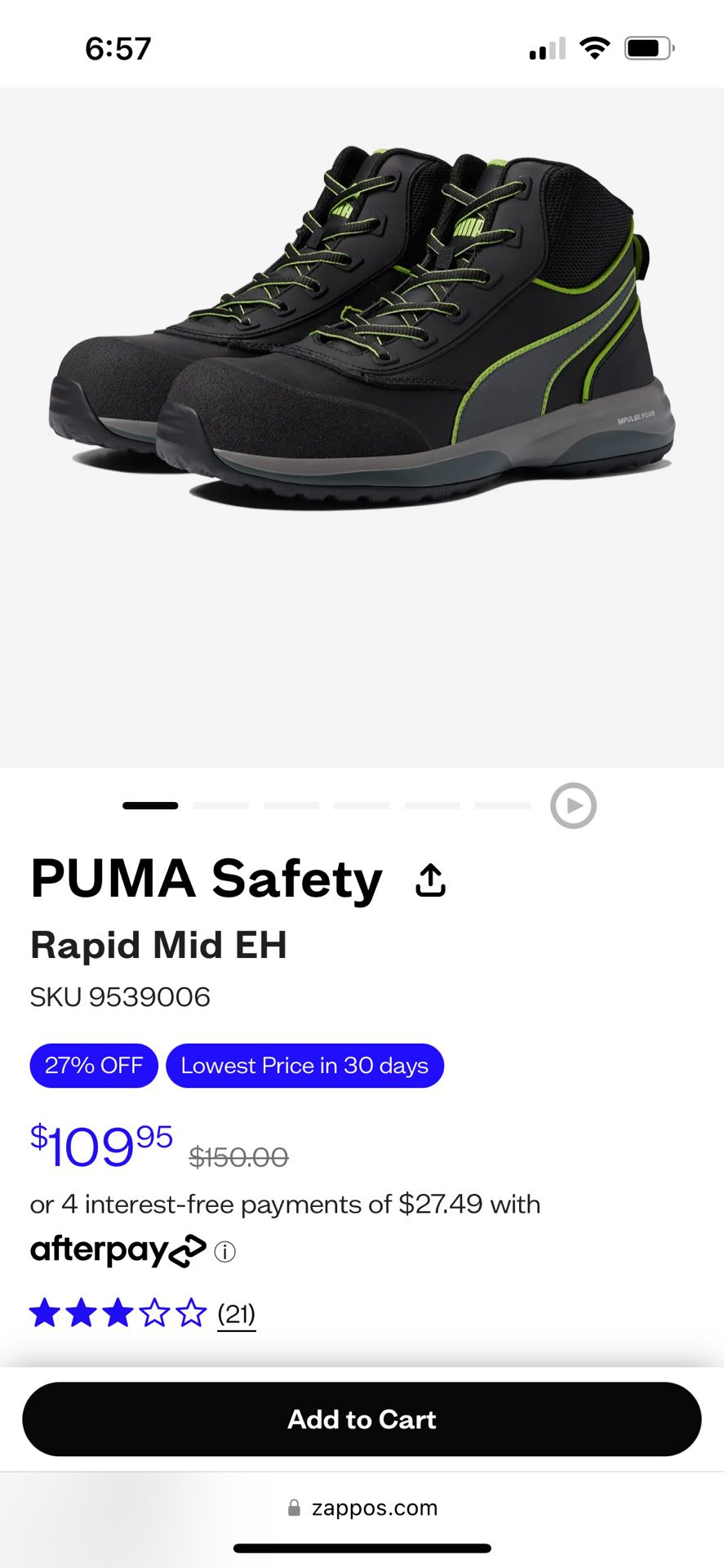 PUMA® Safety Rapid Mid EH work boots