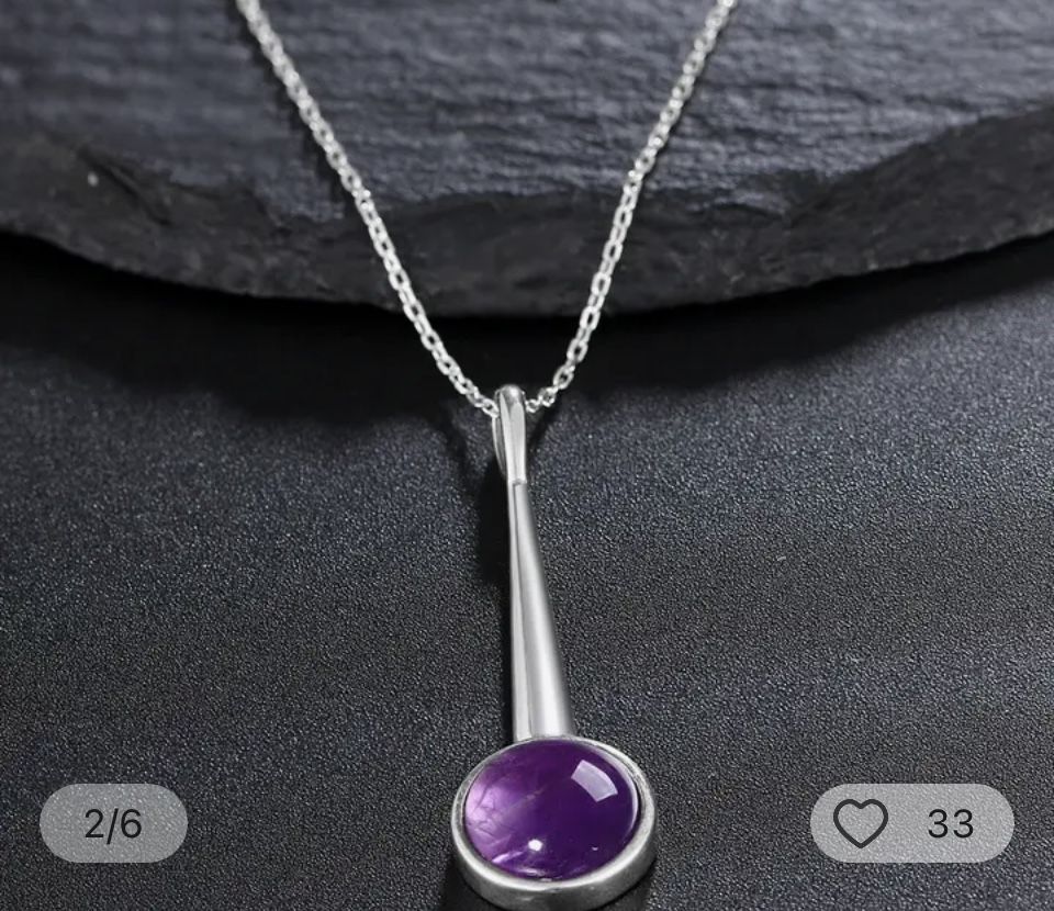 925 sterling silver amethyst tchoker pendant neck