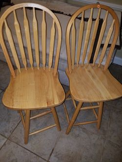 2 wooden bar stools 30 for both