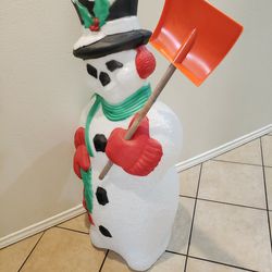Christmas Blow Mold Yard Decor Vintage Snowman Holiday