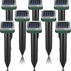 Pack of 8 Solar Mole Repellent Sonic Gopher Repellent
