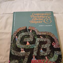 Contemporary Psychology and Effective Behavior Hardcover Vintage Book Rare Oop Book