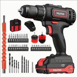 (NEW) PULITUO 20V Power Drill Set