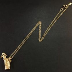Givenchy Gold Golf Club Necklace
