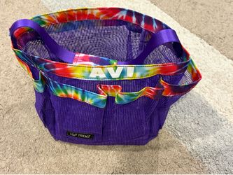 Top Trenz Tie Dye Purple Mesh Shower Caddy
