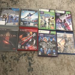 4  PlayStation games three Xbox 360 games 40 bucks for all