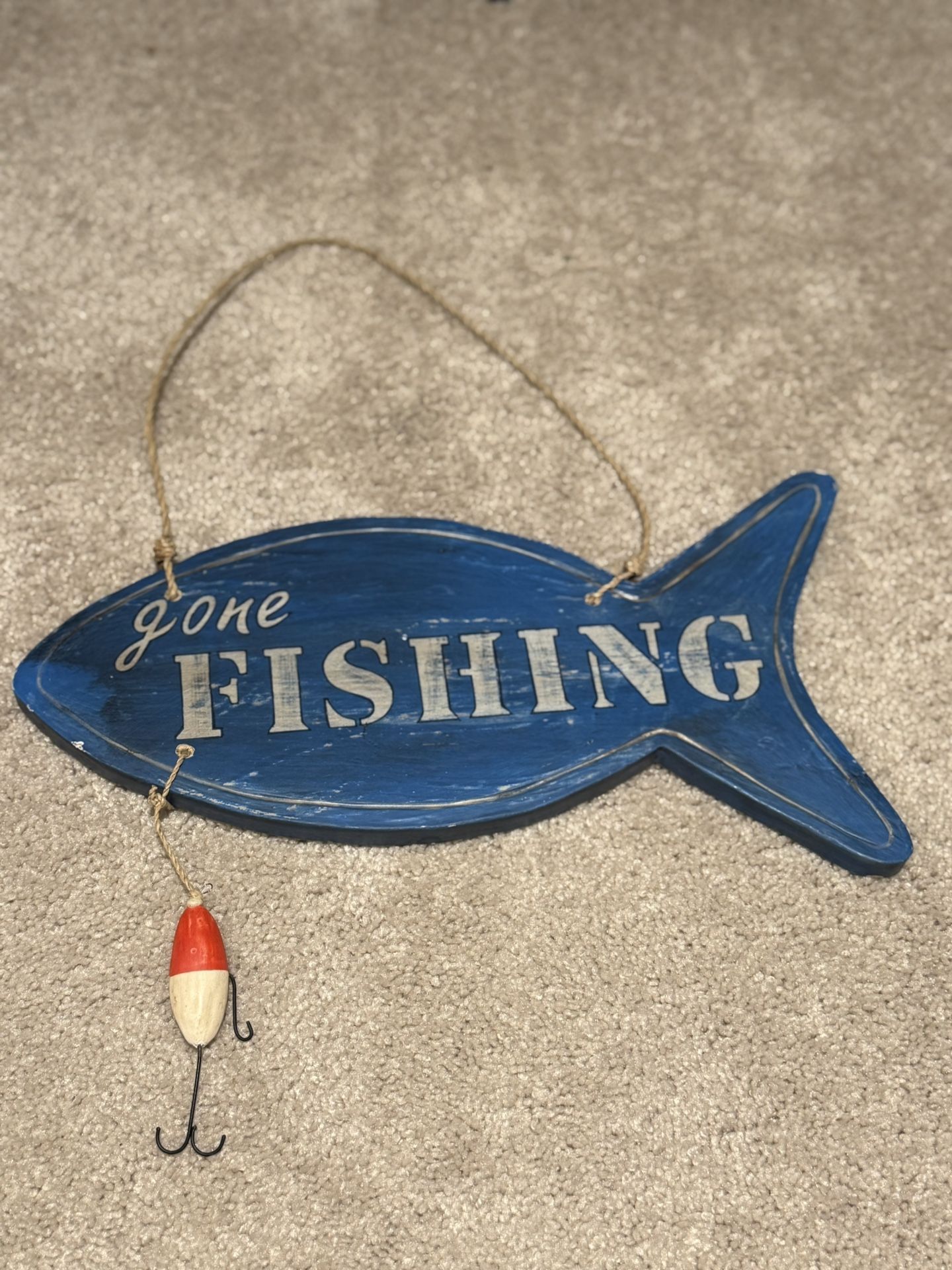 Hanging Gone Fishing Sign
