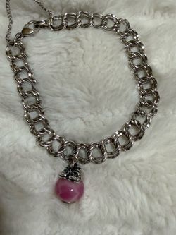 James Avery heavy double curb bracelet with retired charm