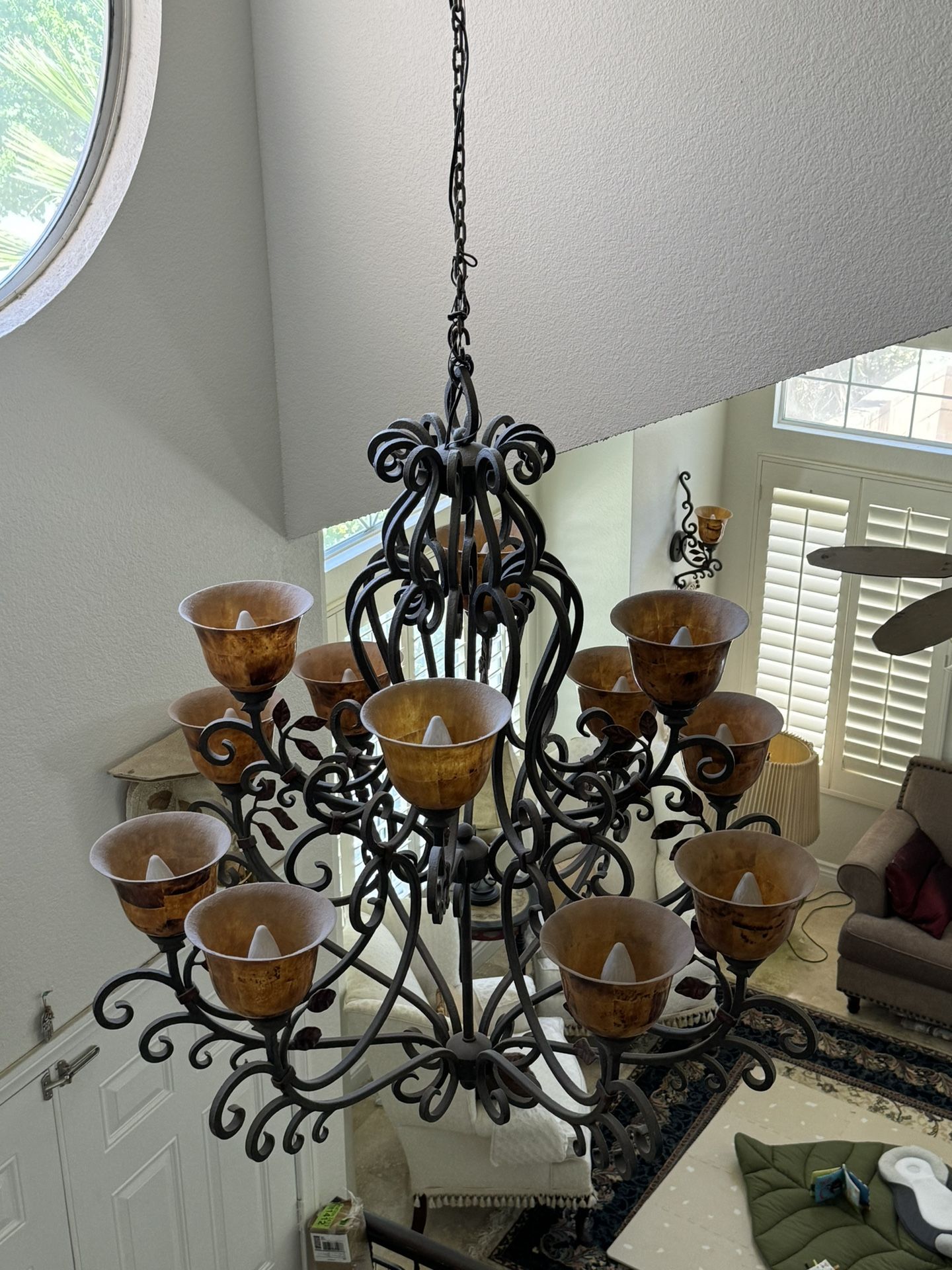 Iron Chandelier Antique Handmade
