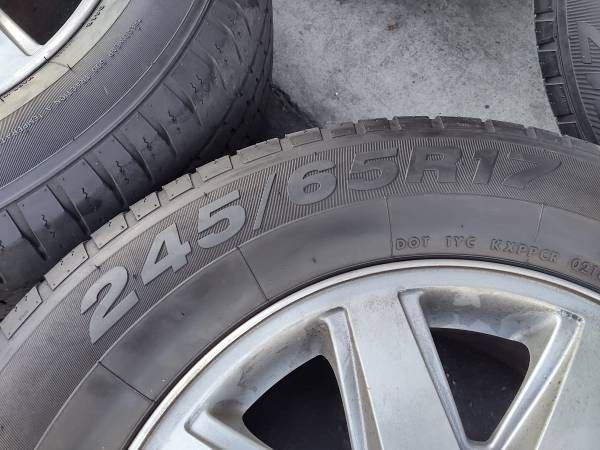 17 inch rims and caps with tires. Buick Ranier, trailblazer or Envoy