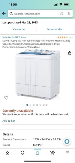 KUPPET Compact Twin Tub Portable Mini Washing Machine 21lbs Capacity,  Washer(14.4lbs)&Spiner(6.6lbs)/Built-in Drain Pump/Semi-Automatic,  White&Blue