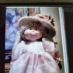 Porcelain Cabbage Patch Dolls Perfect Still Tagged With Stands $60 Each