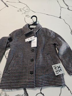 Brand New Sperry Houndstooth Wool Blend Jacket XS