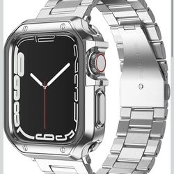 Apple Watch Band and Case, Stainless Steel Metal Chain