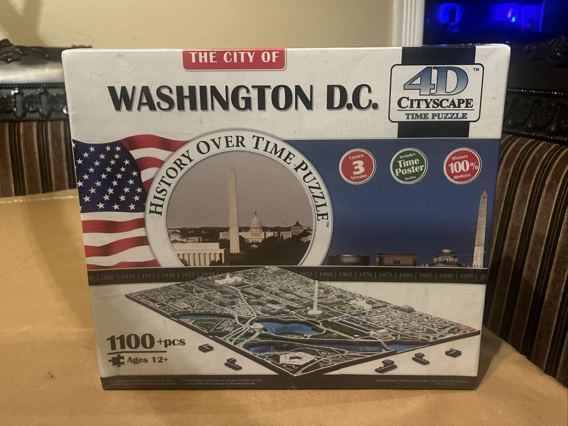 4D CITYSCALE TIME PUZZLE WASHINGTON D. C. 1100 + PIECES BRAND NEW SEALED DC