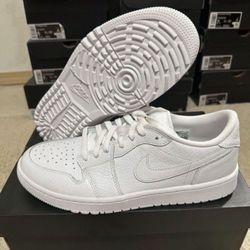 Air Jordan Retro 1 Low Golf “Triple White DD9315-101 Size 10 Brand New