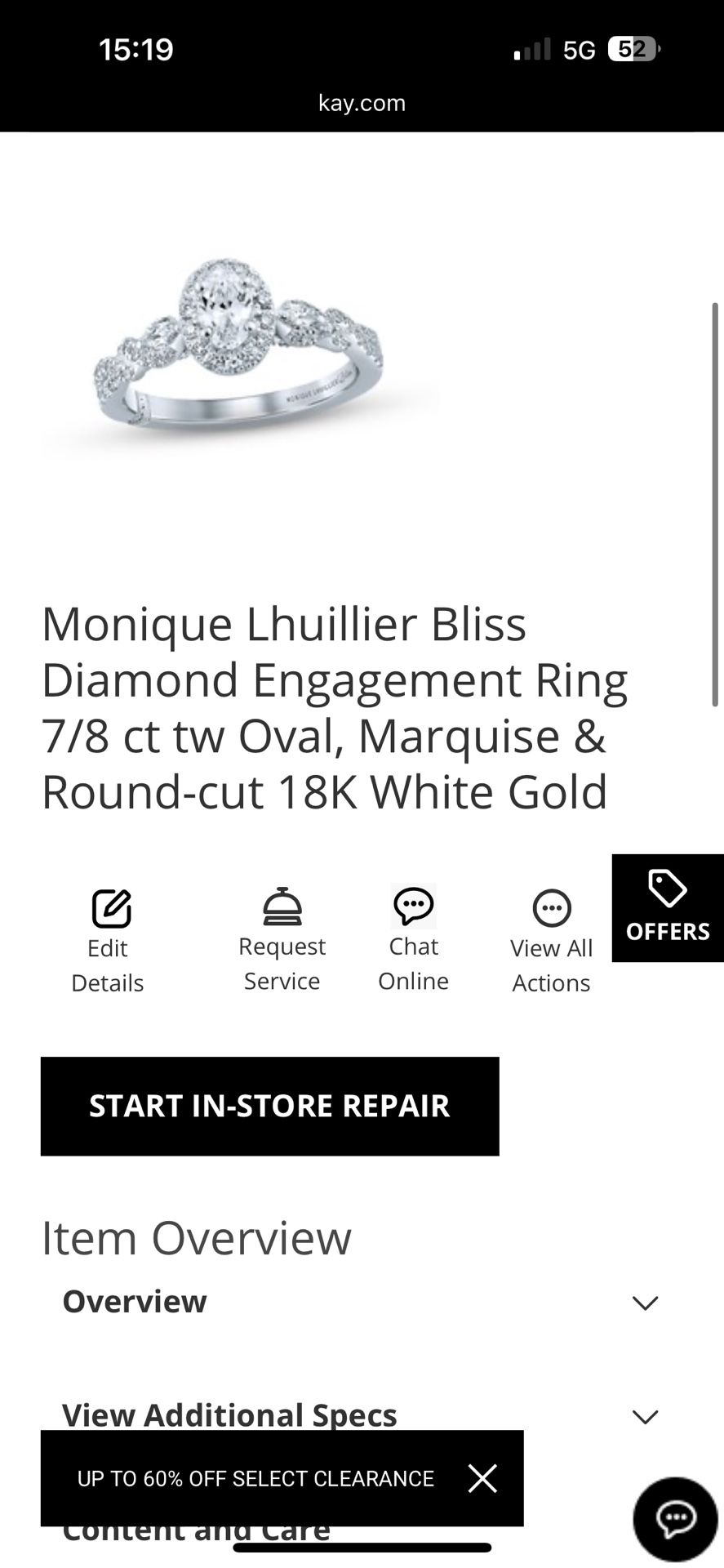 Monique Lhuillier Bliss Engagement Ring