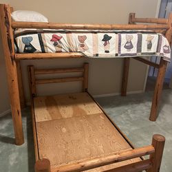 Log Frame Twin Bunk Bed