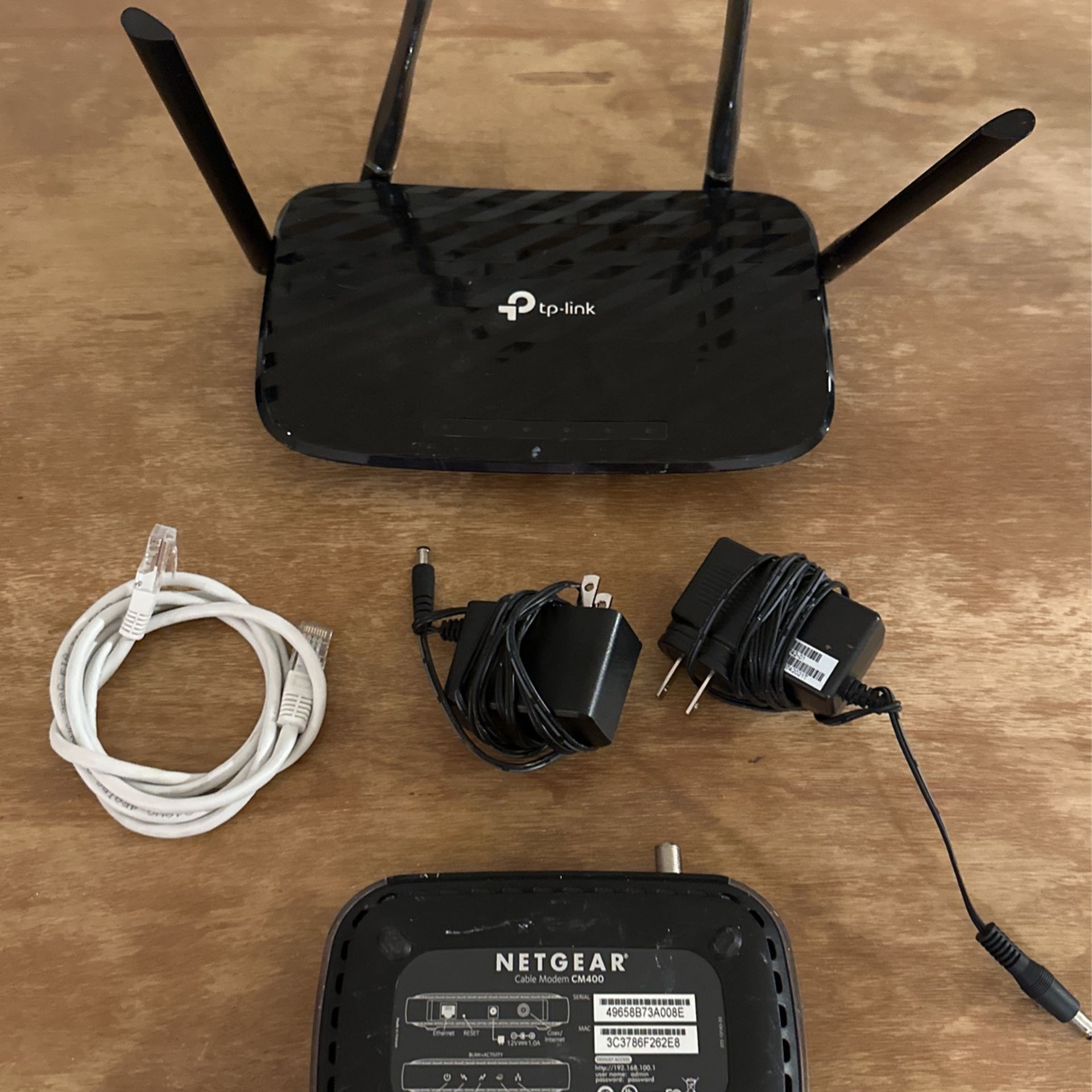 Modem and router