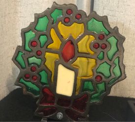 Vintage mosaic glass candle holder