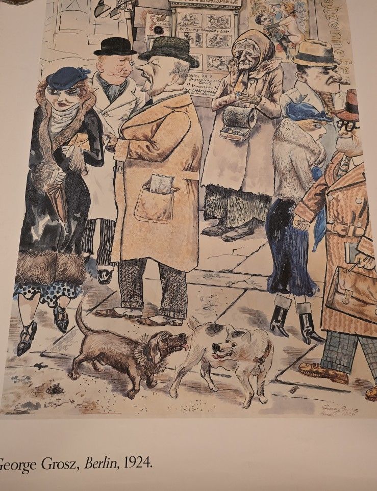 Berlin 1924 By George Grosz Poster 23.5x31.5" French Edition By ADAGP In 1991