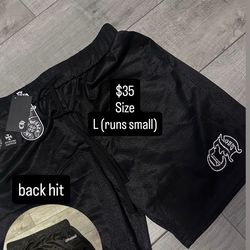 crome heart shorts size L