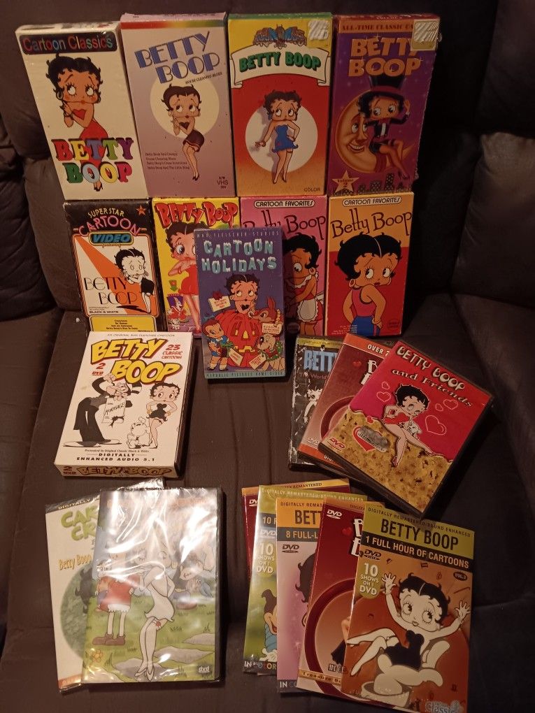 Huge BETTY BOOP Movies VHS And DVD Vintage Collection