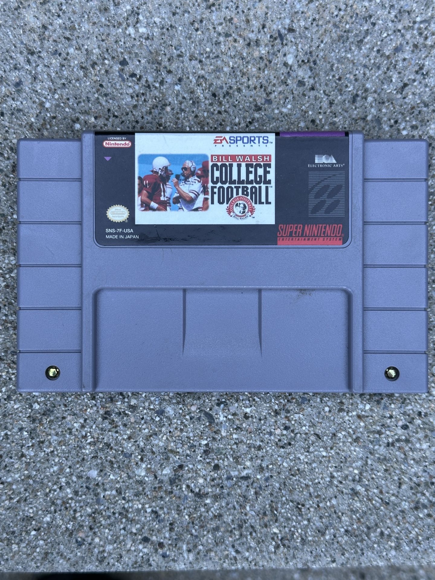 Bill Walsh College Football- Super Nintendo Game