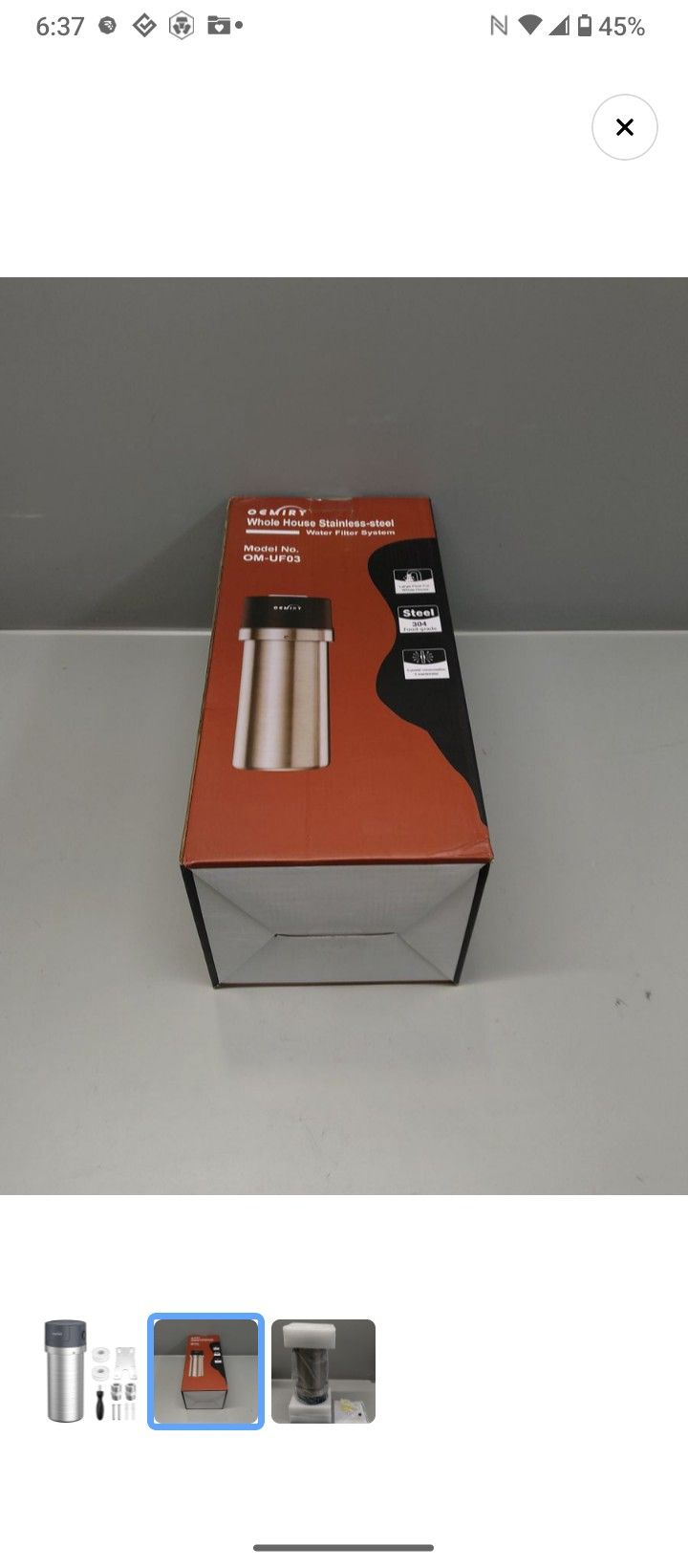 Oemiry Whole House Stainless steel water filtration system