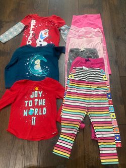Lot of 10 girls shirts and pants size 3t by Disney frozen #9
