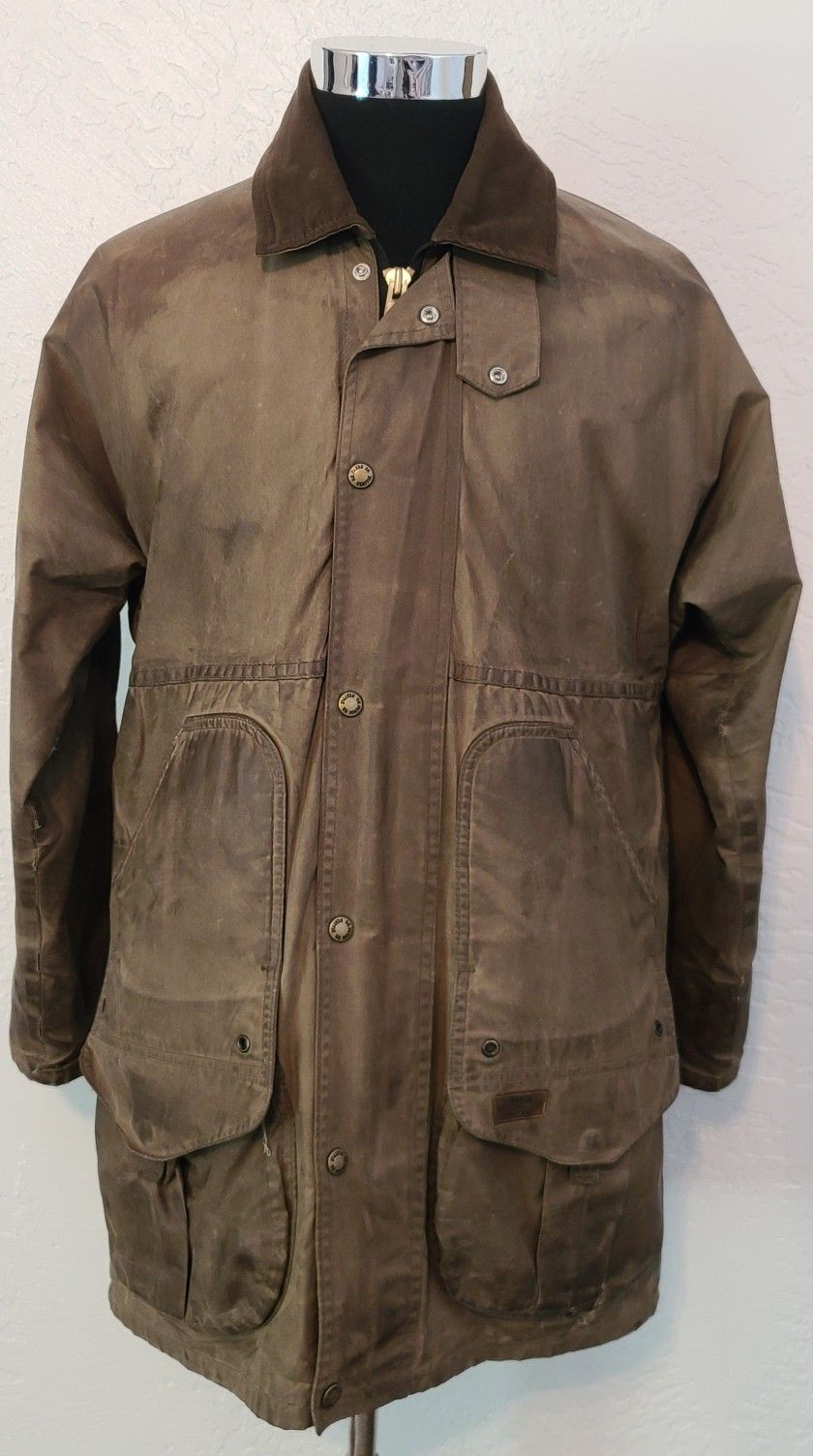 CC FILSON Shelter Cloth hunting Jacket Outdoors Mens Size Small (Fits Big) Journeymen Coat Waxed