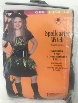 Spellcaster Witch, Girl’s Large Halloween Costume