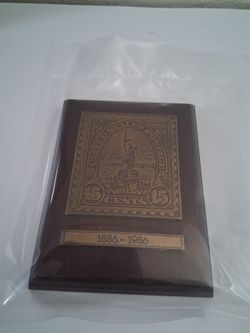 Commorative Avon 1922 Brass USPS Plaque