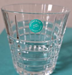 Tiffany & Co Rock Cut Crystal Double Old Fashioned Glasses Set of 4 (NEW)