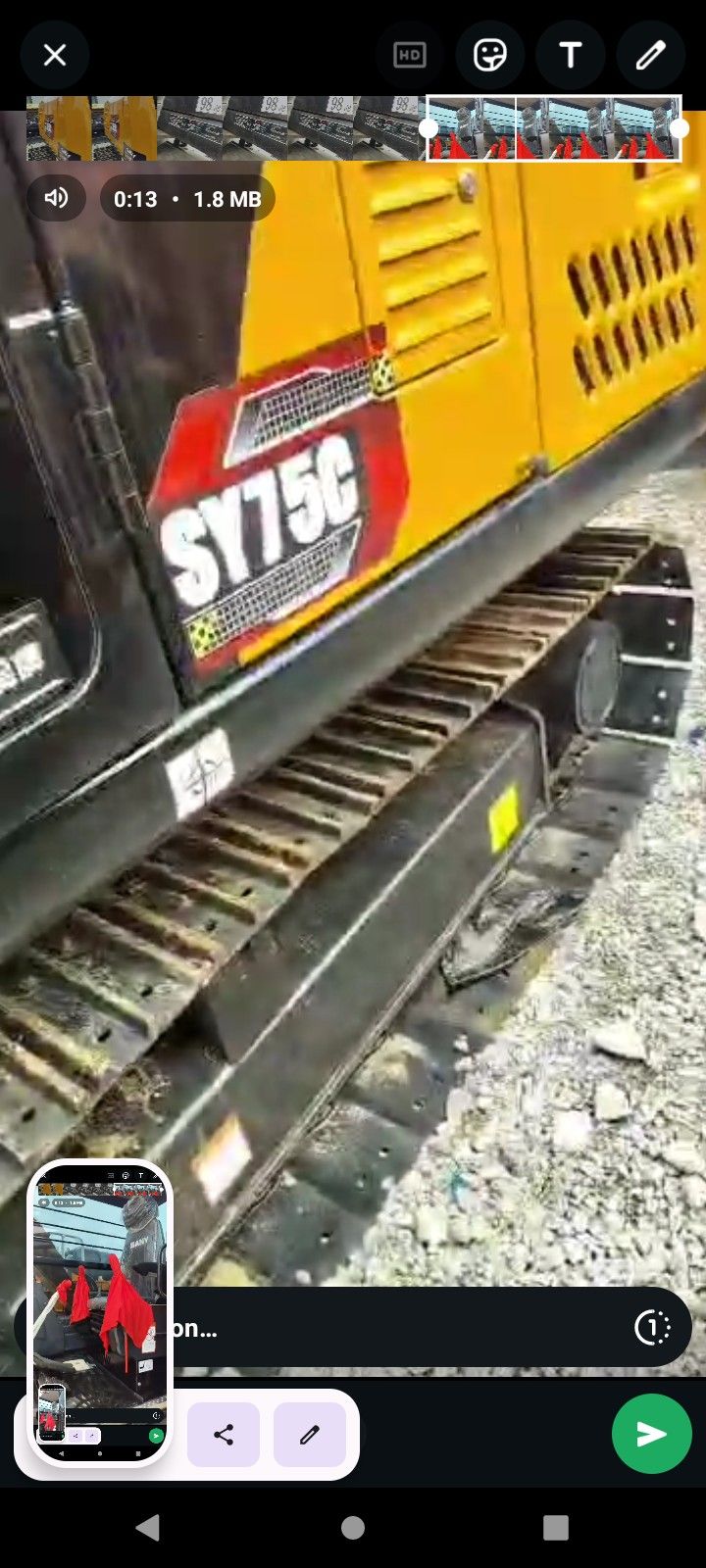 (2023) SANY SY75C w/Thumb Attachment