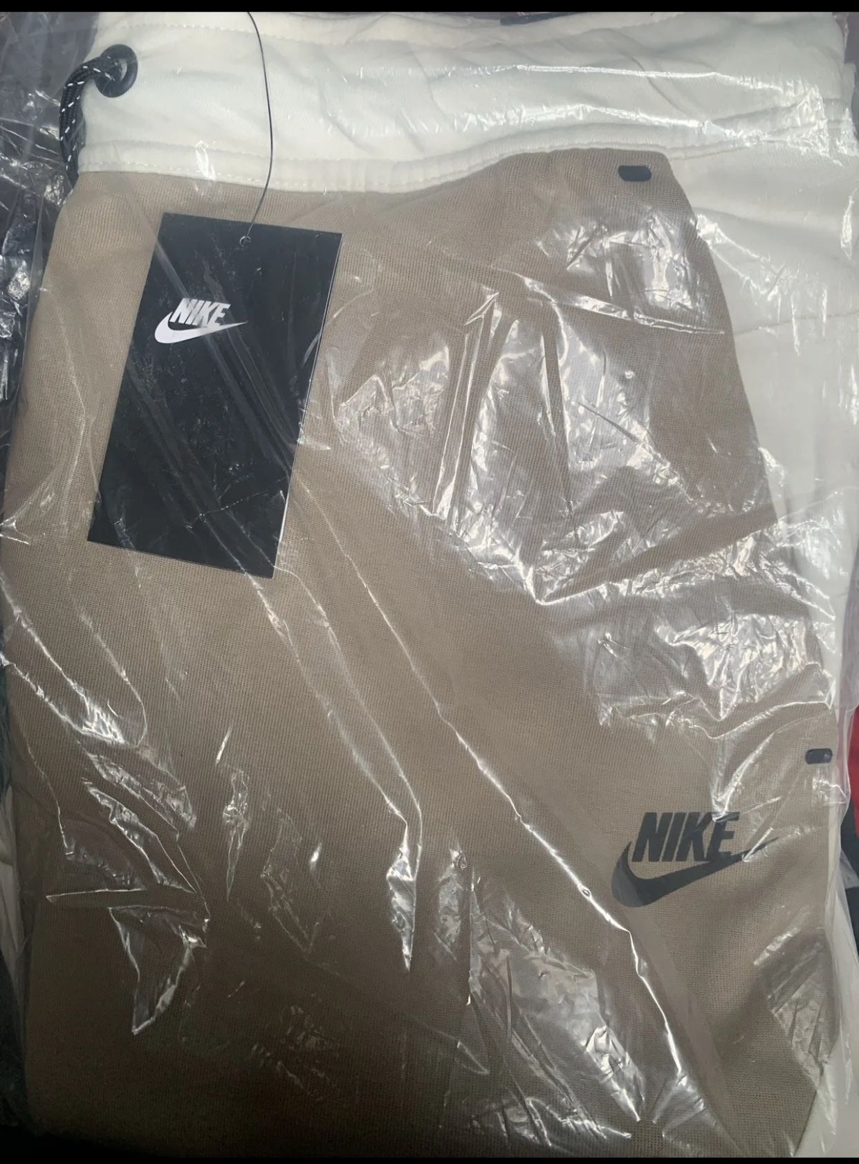 Brown, Beige Nike Tech Joggers