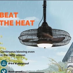 21 Inch Outdoor Ceiling Fans with Lights Remote Control .brand new in box. 