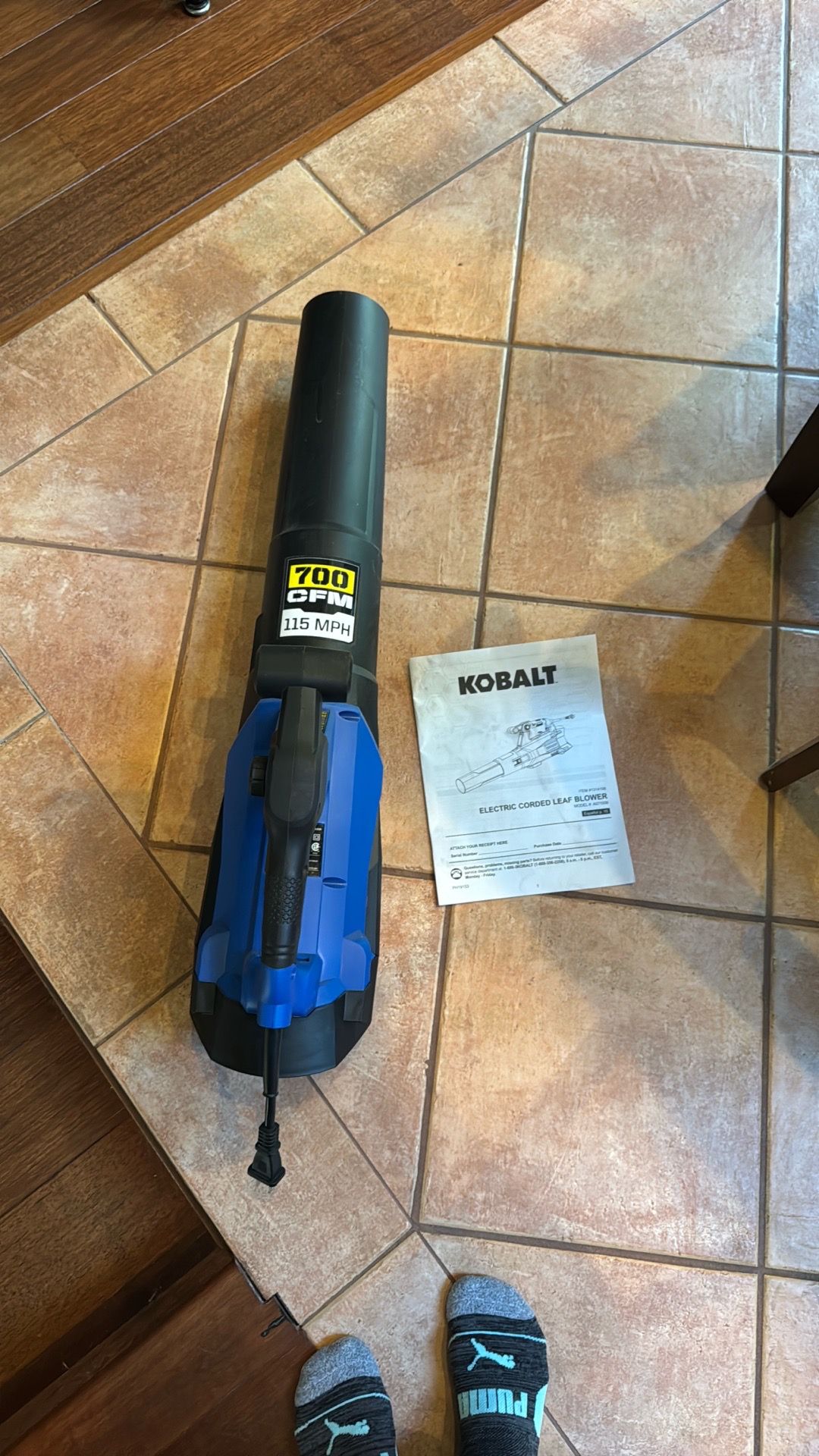 Kobalt electric leaf blower