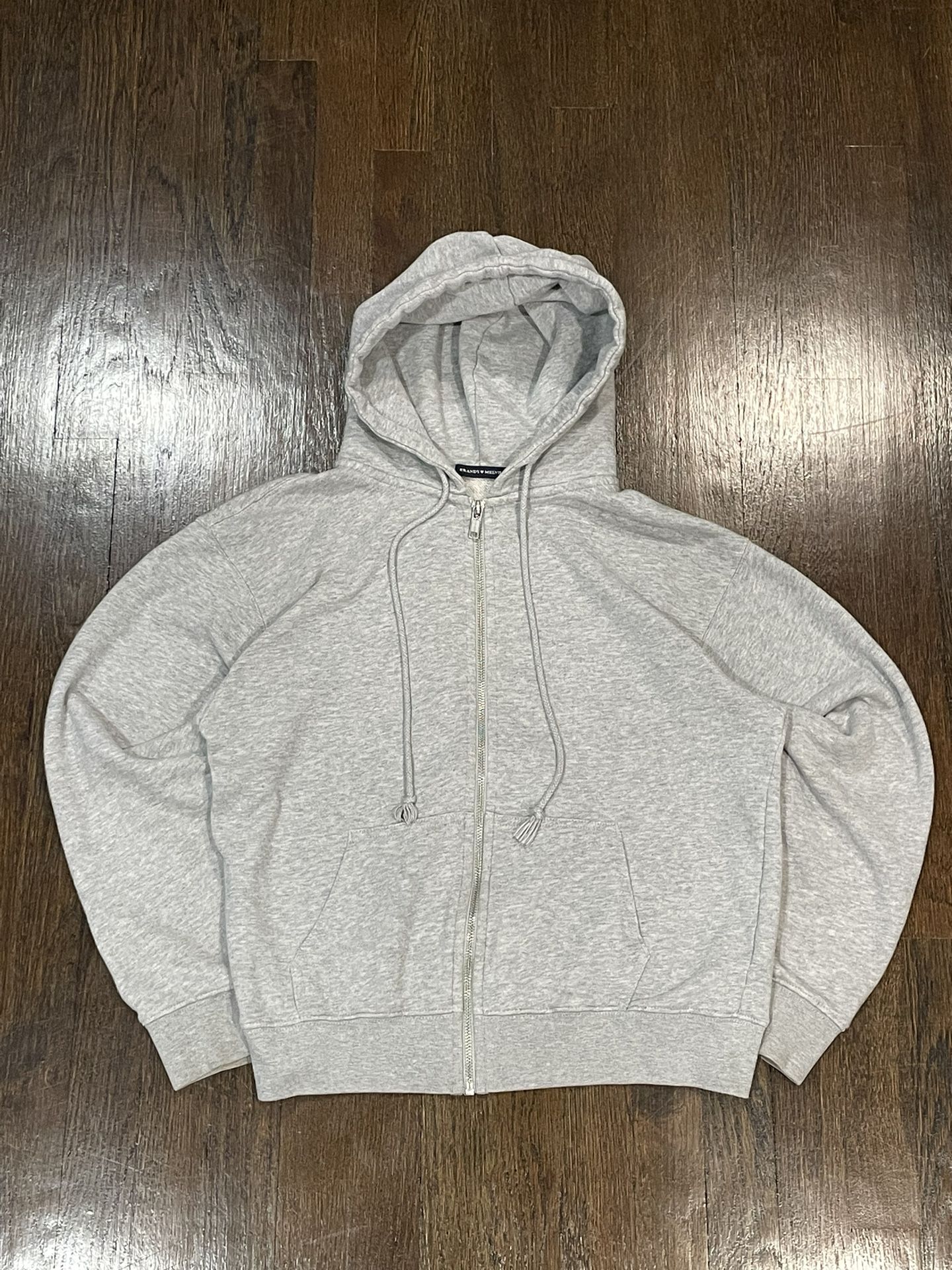 Grey Brandy Melville zip up hoodie