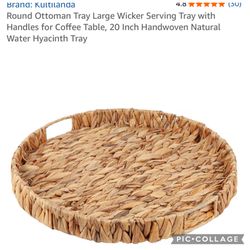 Brand New  20 In Ottoman Tray 