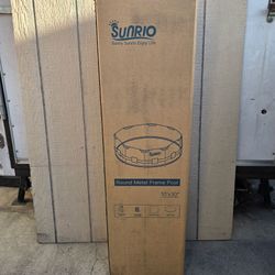 SUNRIO FRAME POOL 10 FT X 30 IN WITH FILTER PUMP AND FLOOR COVER