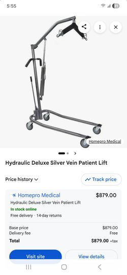 Hydraulic Deluxe Silver Vein Patient Lift