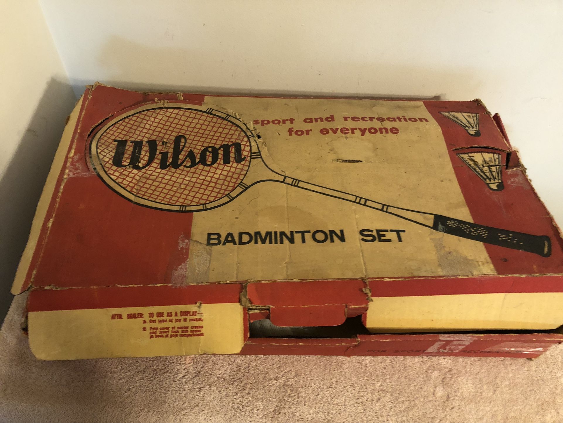 Vintage 1950’s 1960’s Wilson Badminton Set Super Stroke Racquets Near Complete